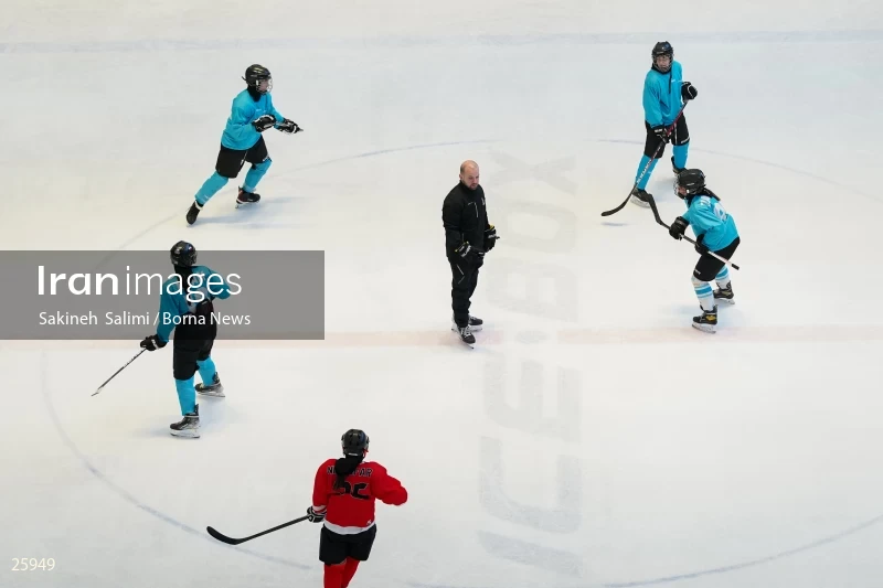 The training session of the Iranian women's national ice hockey team