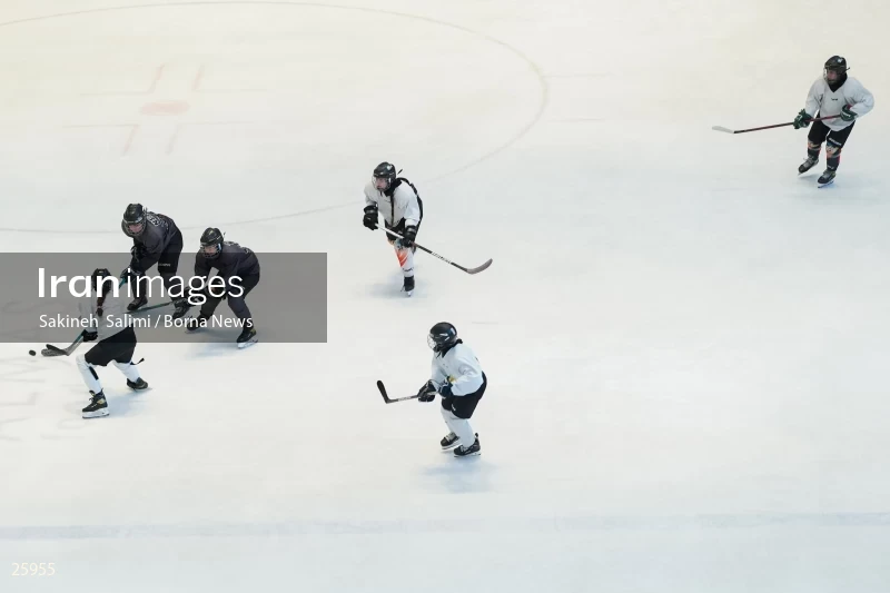 The training session of the Iranian women's national ice hockey team