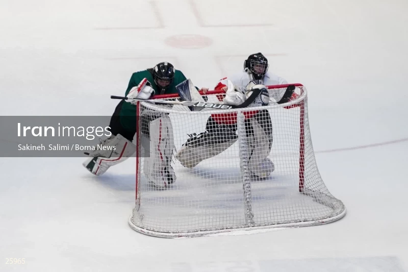 The training session of the Iranian women's national ice hockey team