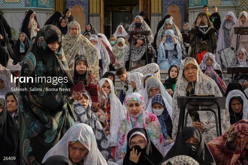 Iranians perform Eid al-Fitr prayers in Tehran