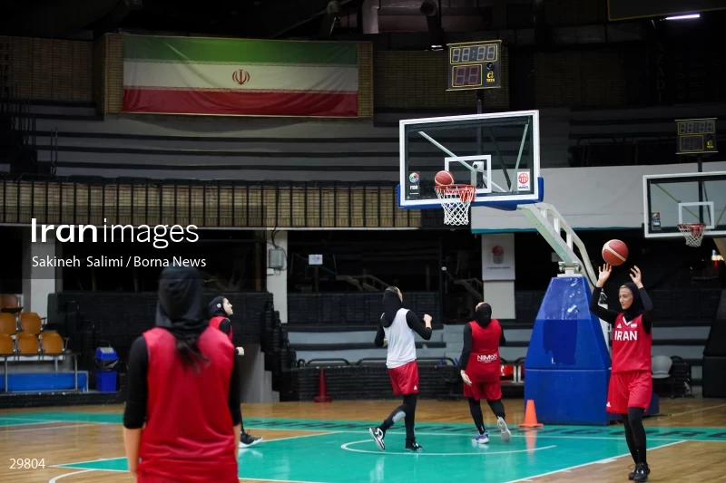 Iran women's national basketball team training