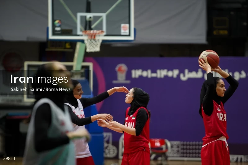 Iran women's national basketball team training