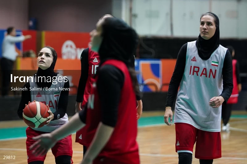 Iran women's national basketball team training