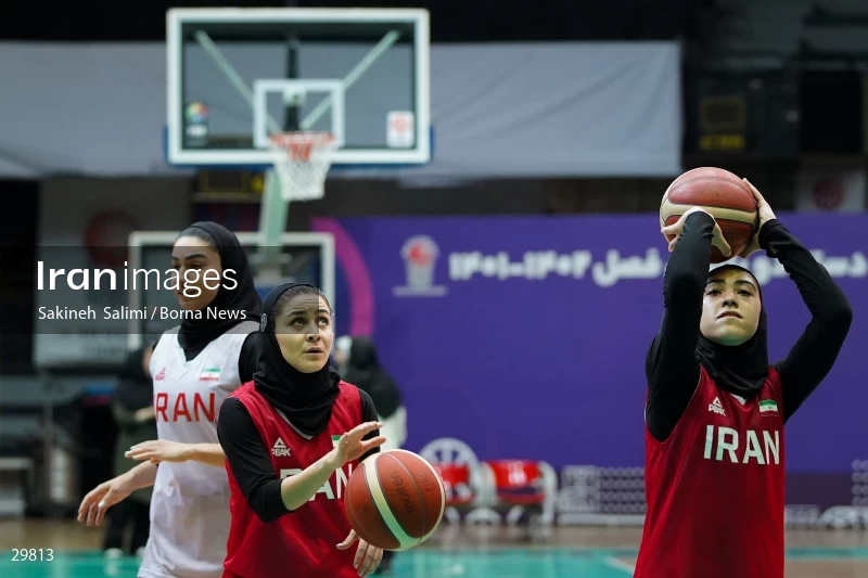 Iran women's national basketball team training