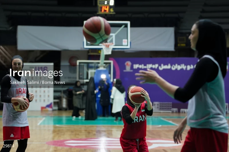 Iran women's national basketball team training