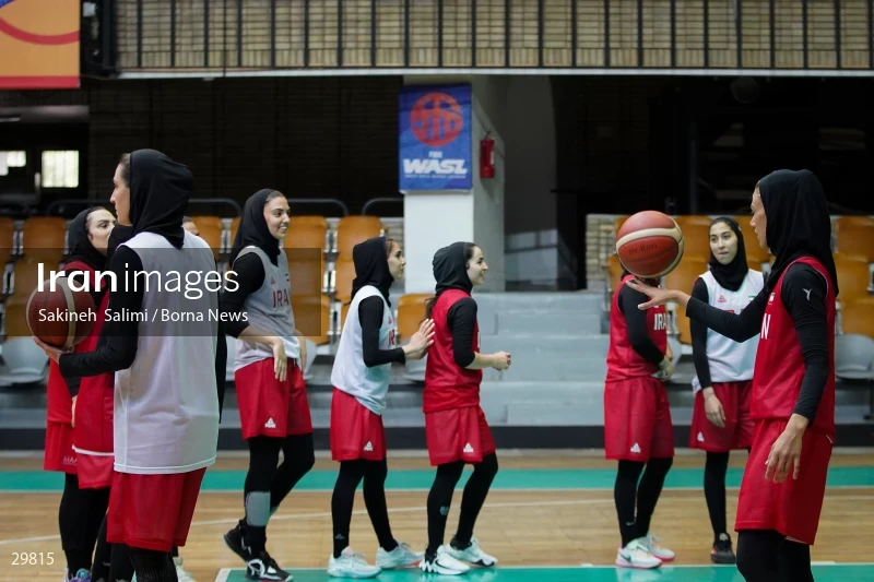 Iran women's national basketball team training