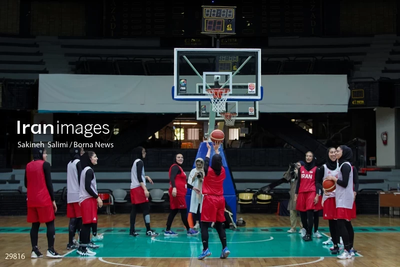 Iran women's national basketball team training