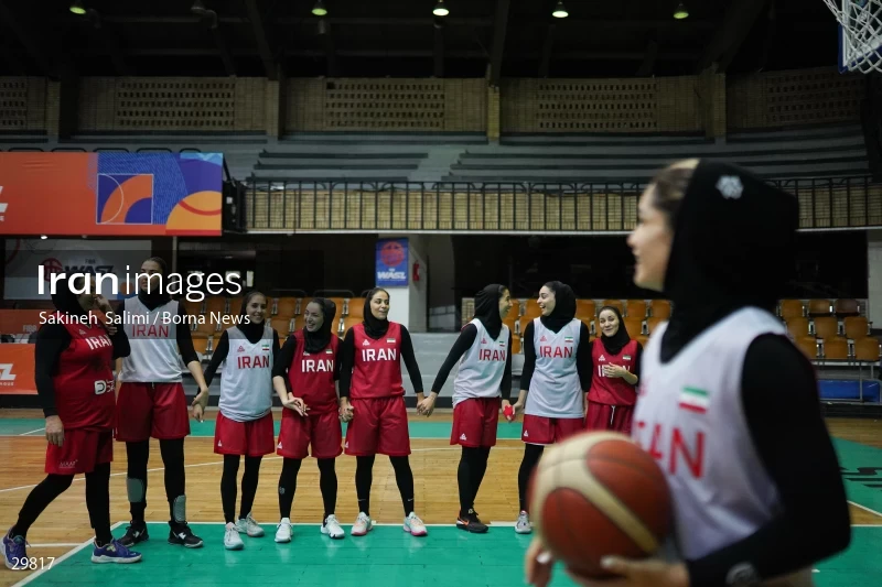 Iran women's national basketball team training