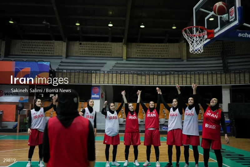 Iran women's national basketball team training
