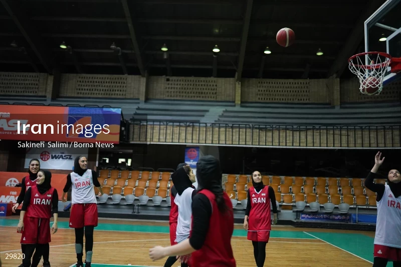 Iran women's national basketball team training