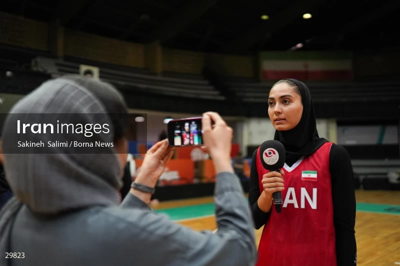 Iran women's national basketball team training