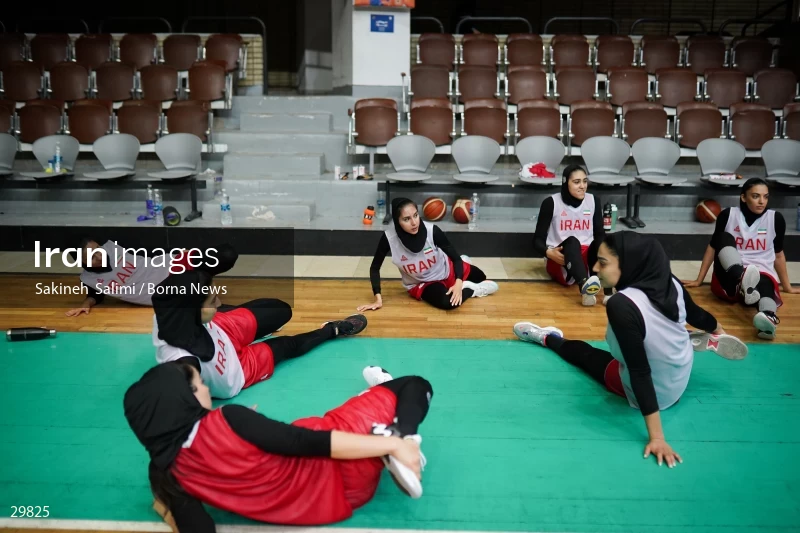 Iran women's national basketball team training