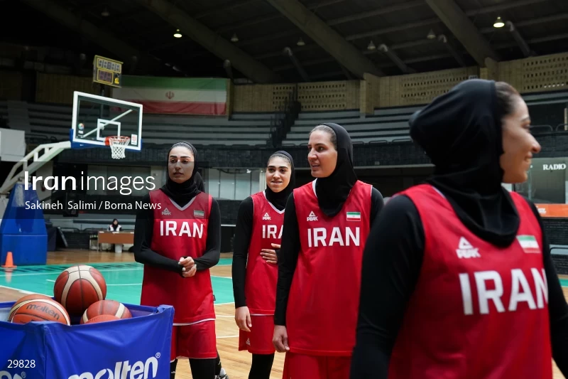 Iran women's national basketball team training