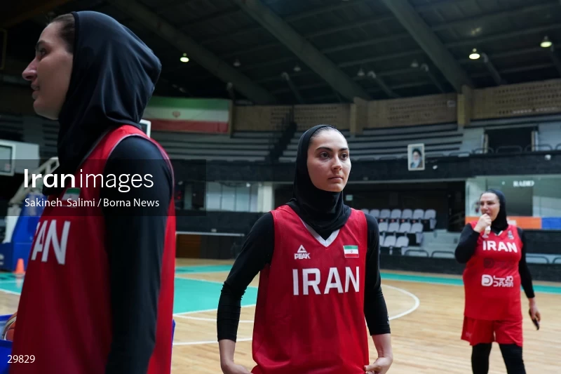 Iran women's national basketball team training