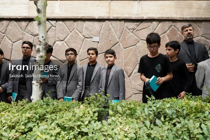 Students gathering in front of the Swedish embassy in Tehran