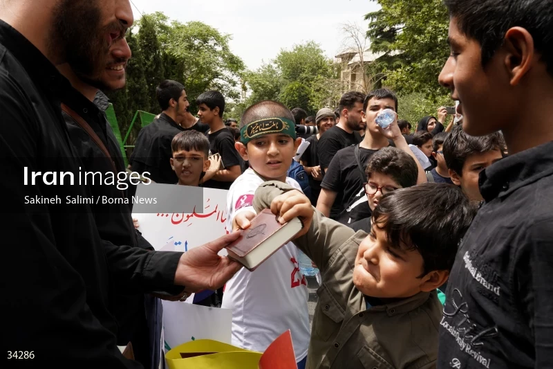 Students gathering in front of the Swedish embassy in Tehran