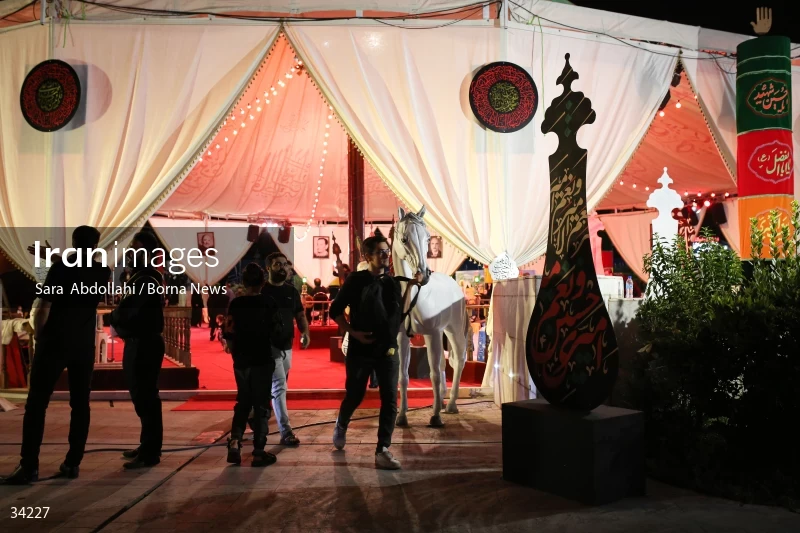 Mourning in the Ashurai tent of Haft Tir square in Tehran
