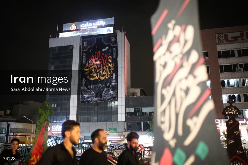 Mourning in the Ashurai tent of Haft Tir square in Tehran
