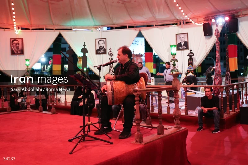 Mourning in the Ashurai tent of Haft Tir square in Tehran