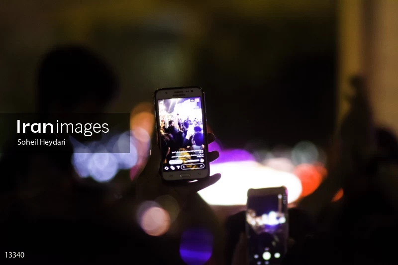 Celebration of the Iranian people after winning the Iranian soccer team against Morocco