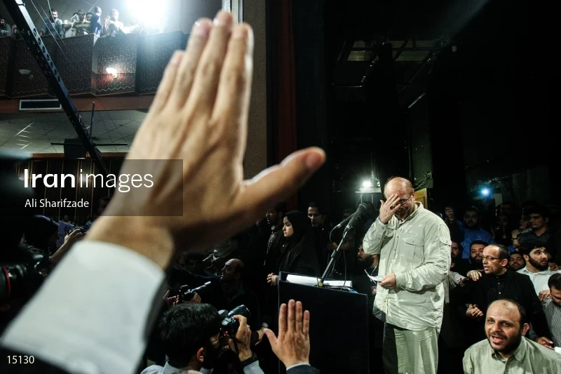campaign rally in support of Mohammad Bagher Ghalibaf