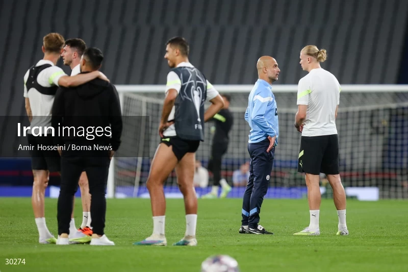 Manchester City training session before the UEFA Champions League Final match