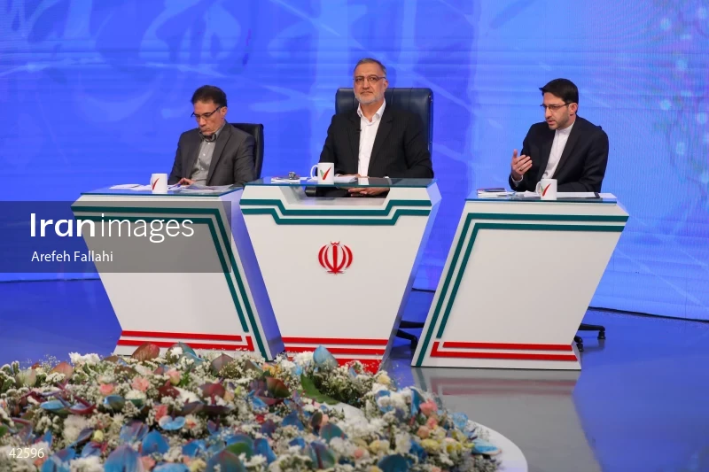 Alireza Zakani on the Political Roundtable program on Channel Three