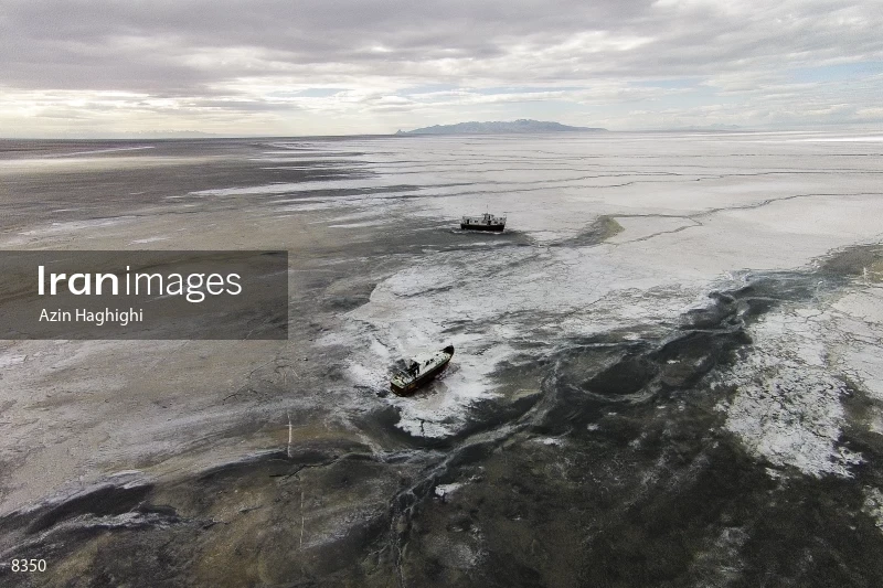 Sharafkhane port in Lake Urmia