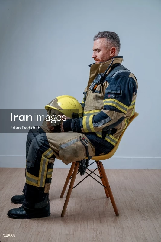 Iranian firefighter