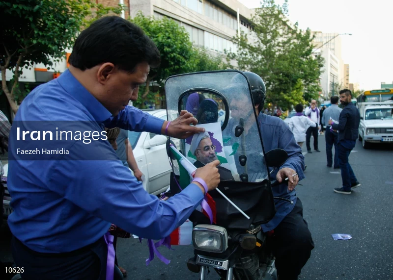 Supporters of Presidential candidates in Tehran