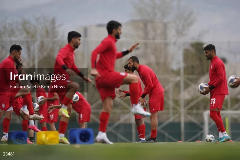 The first training session of the national football team with the presence of Amir Ghalenoei