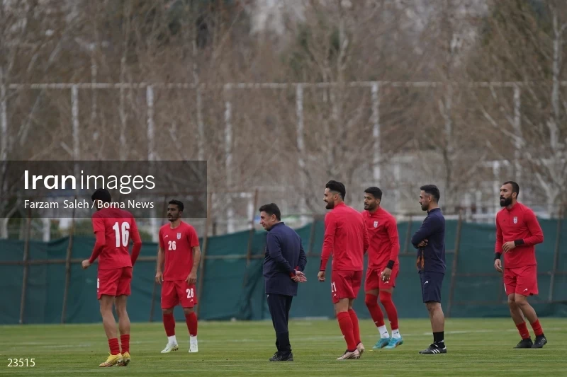 The first training session of the national football team with the presence of Amir Ghalenoei