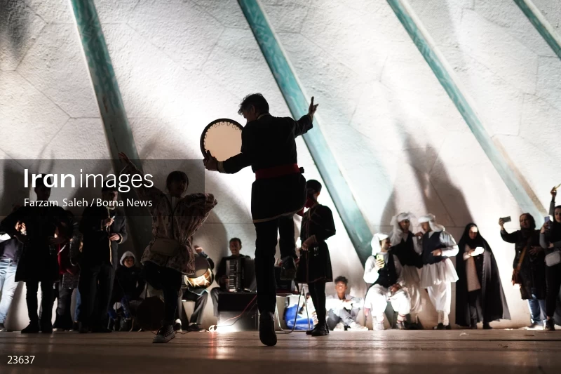 Performing cultural programs in Azadi Square on the first night of spring