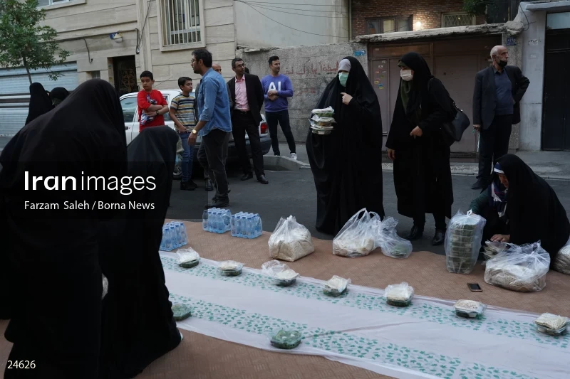 Iftar banquet ceremony in Tehran streets