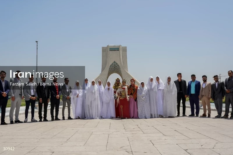 Marriage ceremony of 14 Turkmen couples in Tehran