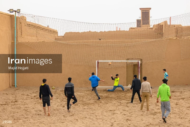 Children playing football