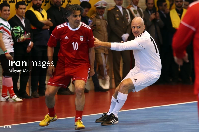 Gianni Infantino and Vahid Shamsaei