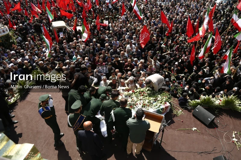 The funeral ceremony of Milad Heidari and Meghdad Mahghani Jafarabadi