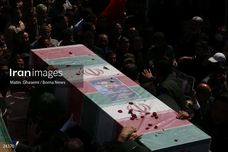The funeral ceremony of Milad Heidari and Meghdad Mahghani Jafarabadi