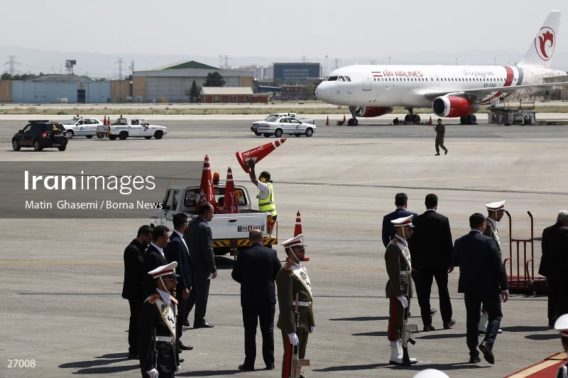 The arrival of the prime minister of Kazakhstan to Iran
