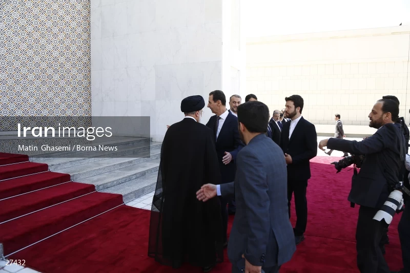 Bashar al-Assad's official welcome to the President of Iran Ebrahim Raisi