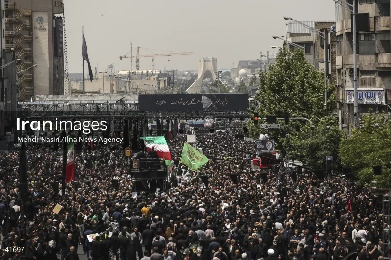 The funeral for Seyed Ebrahim Raisi, the President of Iran, and his companions in Tehran