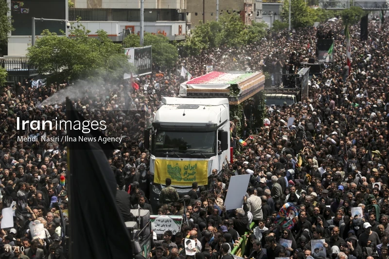 The funeral for Seyed Ebrahim Raisi, the President of Iran, and his companions in Tehran