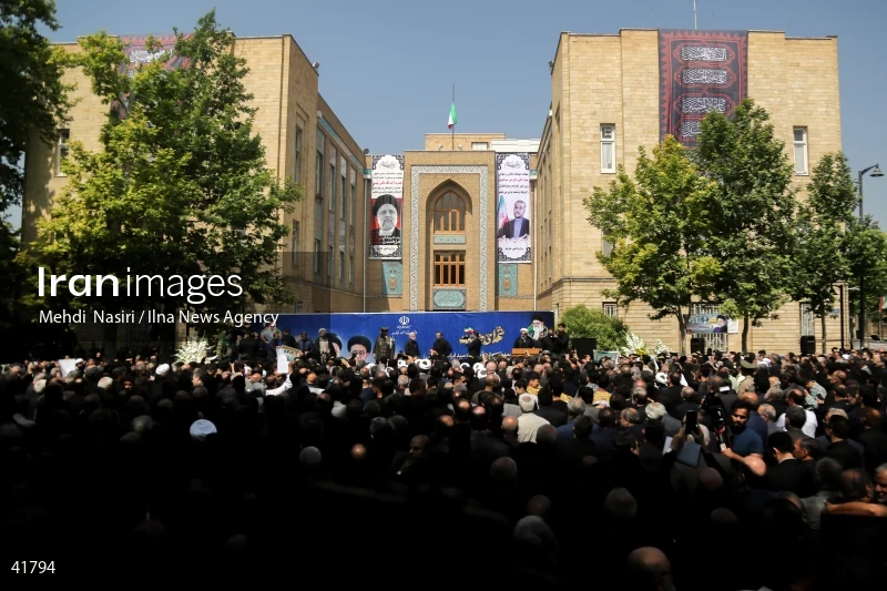 The funeral for Hossein Amir-Abdollahian