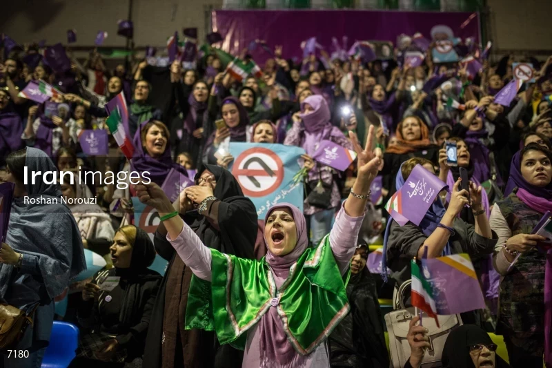 campaign rally in support of Hassan Rouhani