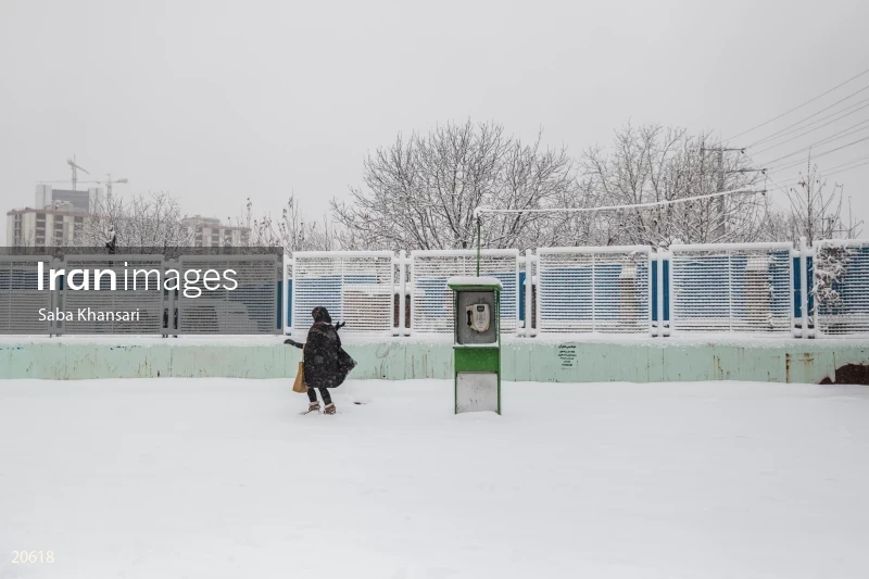 A snowy day in Sa'd al-Saltaneh Qazvin