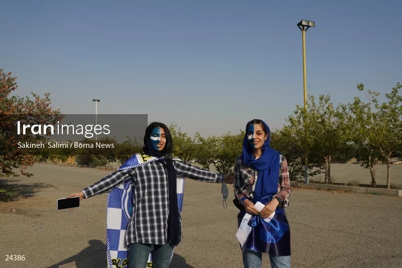 The first attendance of women in the stadium in a match of the Premier Football League of Iran