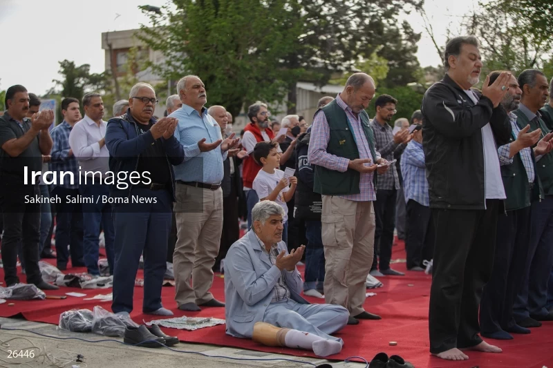 Iranians perform Eid al-Fitr prayers in Tehran
