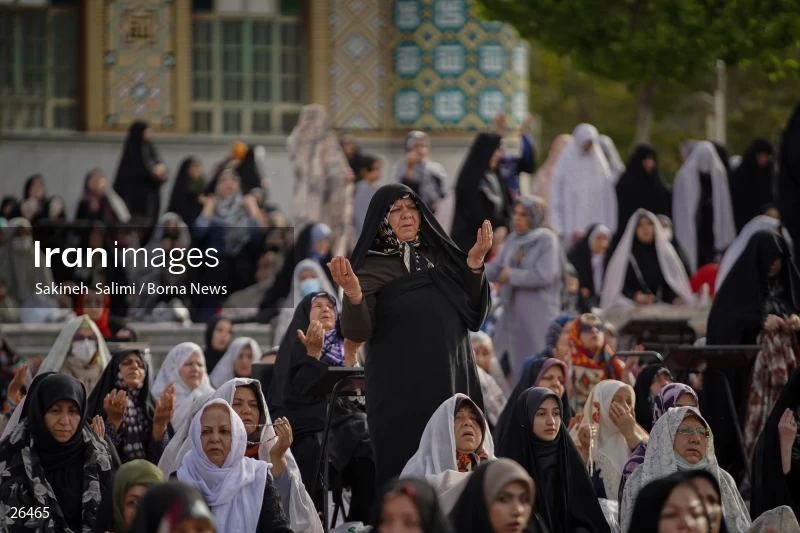 Iranians perform Eid al-Fitr prayers in Tehran