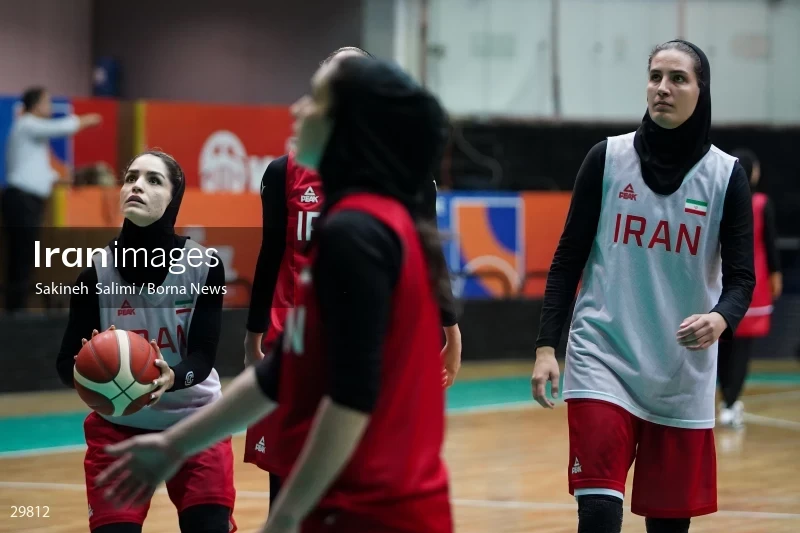 Iran women's national basketball team training